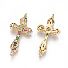 Brass Micro Pave Cubic Zirconia Links X-ZIRC-O034-16G-2