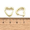 Heart Brass Hoop Earrings EJEW-H157-05G-5