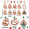 20Pcs 10 Styles Christmas Theme Wood Big Pendants WOOD-TA0001-92-3