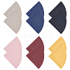 12Pcs 6 Colors PU Leather Fan Bookmarks AJEW-CL0002-09-7