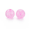 Transparent Crackle Acrylic Beads MACR-S373-66B-N02-6