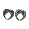 Tibetan Style Alloy Wing Large Pendants TIBEP-S100-B-NR-2