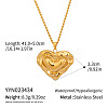 Sweet Design 304 Stainless Steel Heart Pendant Necklaces DY4160-8-1