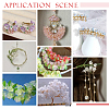 800Pcs 8 Colors UV Plating Iridescent Acrylic Bead Caps OACR-PH0004-29-3