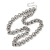 8MM 304 Stainless Steel Twisted Double Rolo Chain Necklaces for Women NJEW-G194-05P-02-4