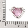 Brass Pave Glass Connector Charms KK-S388-09P-01-3