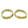 Natural Lemon Jade Faceted Beaded Stretch Bracelets for Women BJEW-K251-07G-4