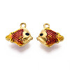 Ion Plating(IP) 304 Stainless Steel Enamel Charms STAS-N114-08G-1