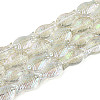 Transparency Electroplate Glass Beads Strands GLAA-T023-40B-02-1