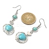 3 Pair 3 Style 304 Stainless Steel Dangle Earrings with Synthetic Turquoise Beaded for Women EJEW-JE05380-3