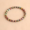 Vintage Natural Dyed Imperial Jasper & Synthetic Non-magnetic Hematite Beads Stretch Bracelets for Women Men LS-UH5548-1-1