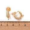 Brass Micro Pave Clear Cubic Zirconia Clip-on Earring Findings LS-KK-K382-35G-3