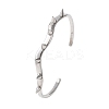 304 Stainless Steel Spiked Cone Open Cuff Bangles for Women BJEW-B165-01P-2