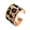 Alloy PU Open Cuff Bangles Bangles BJEW-U014-01G-03-1