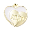 Rack Plating Alloy Enamel Pendants PALLOY-F311-10G-1