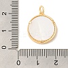 Brass Micro Pave Clear Cubic Zirconia Pendants KK-Z073-23G-3