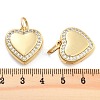 Brass Pave Clear Cubic Zirconia Pendants KK-U009-11D-G-3