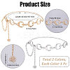 2Pcs 2 Colors Alloy Link Chain Belts AJEW-GF0009-21A-2