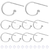 40Pcs 304 Stainless Steel Stud Earring Findings STAS-SC0010-33P-1