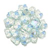 UV Plating Rainbow Iridescent Acrylic Enamel Beads OACR-G012-07B-3