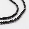 Natural Black Spinel Beads Strands G-K185-09-3