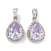 Brass with Cubic Zirconia Charms KK-Q820-10P-1