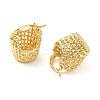Hollow Basket Brass Hoop Earrings for Women EJEW-G399-03A-G-2