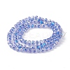 Transparent Electroplate Glass Beads Strands X-EGLA-F153-AB08-2