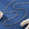 3.5MM 304 Stainless Steel Paperclip Chain Necklaces NJEW-T016-07P-2