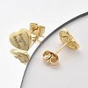 Rack Plating Brass Micro Pave Clear Cubic Zirconia Stud Earrings EJEW-K299-01G-H-3