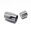 Tarnish Resistant Column 304 Stainless Steel Magnetic Clasps with Glue-in Ends LS-STAS-D059-14D-2