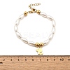 304 Stainless Steel Charm Bracelets for Women BJEW-C098-14G-5