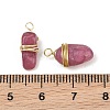 Natural Red Tourmaline Wire Wrapped Pendants GG-CBA4154-01G-01-2