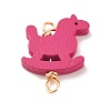 Spray Painted Wood Connector Charms PALLOY-JF01427-02-2