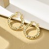 Brass Two Tone Hoop Earrings EJEW-B117-06C-G-1