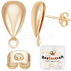 30Pcs Brass Stud Earring Findings KK-BBC0005-04-1