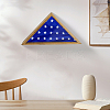 Triangle Wooden Wall Mounted Foldable Flag Cases CON-WH0125-09A-5