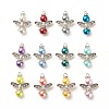 Baking Paint Pearlized Glass Pearl Pendants PALLOY-JF01576-1