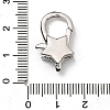 Brass Clear Cubic Zirconia Lobster Claw Clasps KK-Z078-49A-P-3