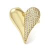 Brass Micro Pave Cubic Zirconia Cuff Rings for Women RJEW-G325-12G-2