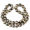 Electroplated Natural Lava Rock Beads Strands G-K388-01I-1
