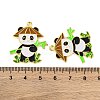 Golden Plated Alloy Enamel Pendants ENAM-Z017-11G-03-3