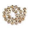 Electroplate Glass Beads Strands EGLA-T021-24B-2