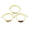 3Pcs 3 Styles Gemstone Braided Bead Bracelets BJEW-JB11146-02-4