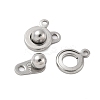 Non-Tarnish 201 Stainless Steel Snap Clasps STAS-K212-02P-2