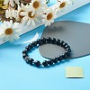 Reiki Crystal Natural Chalcedony Imitation Tourmaline Stretch Bracelets Set for Men Women BJEW-JB06806-02-7