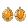Natural Orange Jade Dyed Pendants STAS-L025-007G-02-1
