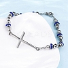 201 Stainless Steel Link Chain Bracelets BJEW-A032-01P-02-5