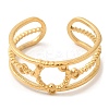 304 Stainless Steel Hollow Ring Open Cuff Rings for Women STAS-D085-25G-2