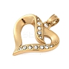 304 Stainless Steel Crystal Rhinestone Pendants STAS-Z097-17G-2